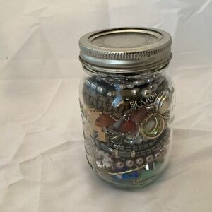 Jar of wearable costume jewelry